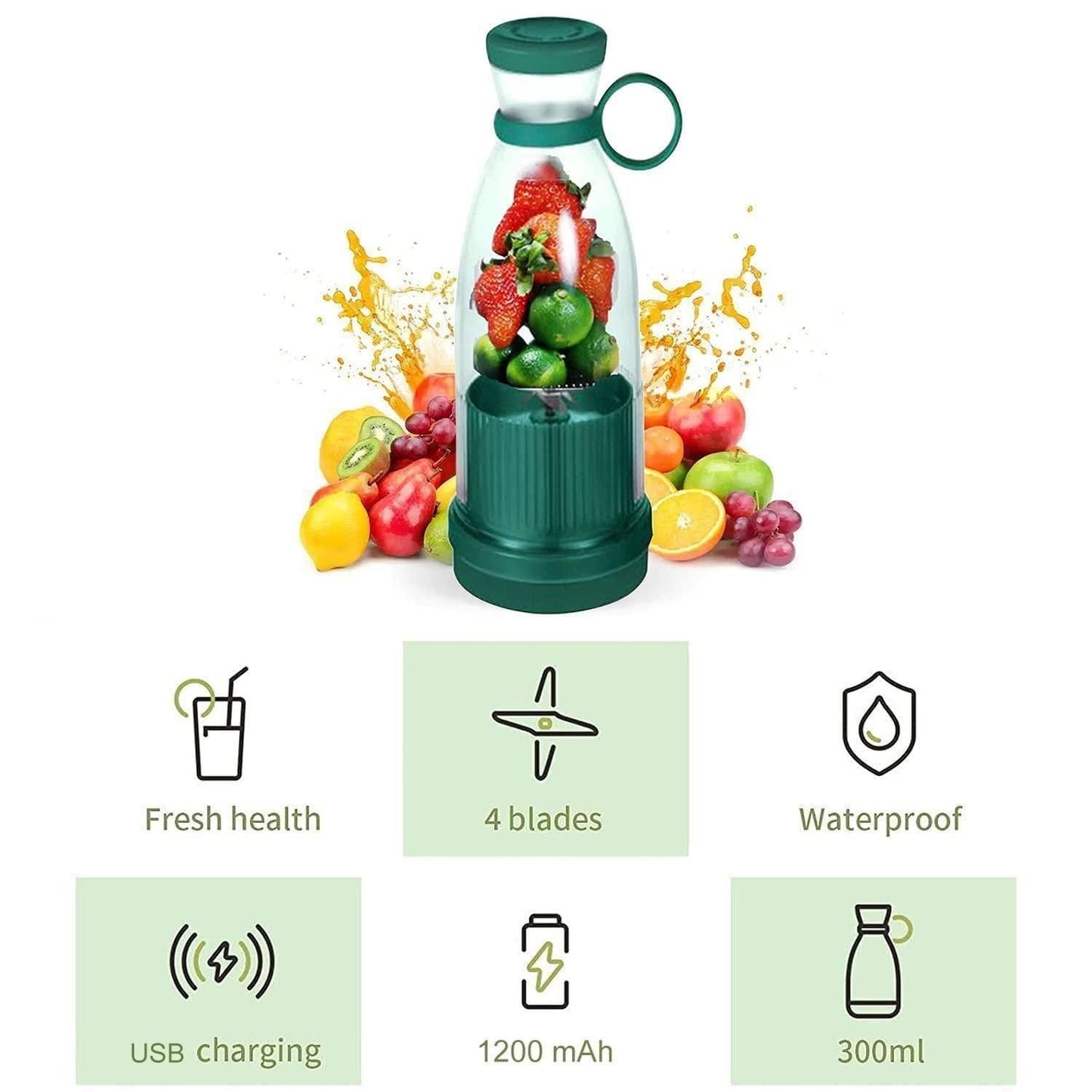 Electric Portable Mini Juicer Blender Bottle